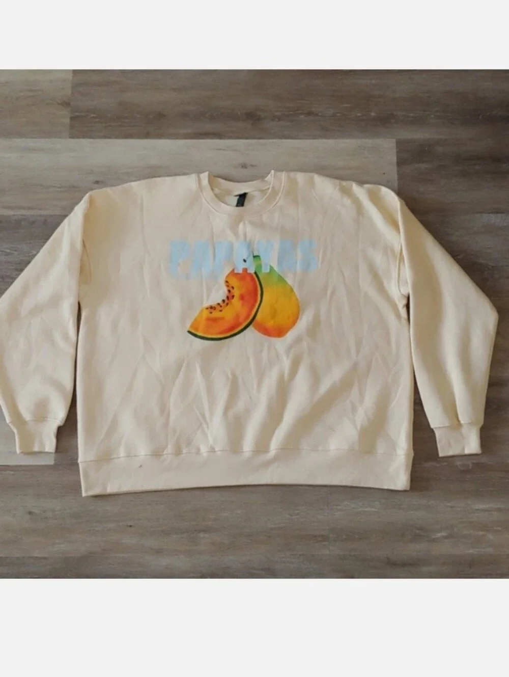 Wild Fable Womens Y2k Papaya Graphic Oversized Sweatshirt Yellow Size XL - Picture 12 of 17